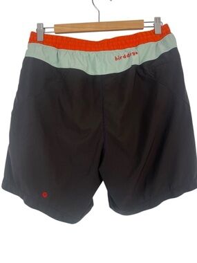 Birddogs Boom For Your Boomstick Lined Shorts Men Large Grey Orange Gym Athletic